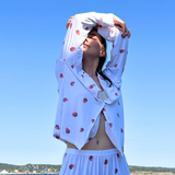 Strawberry pyjamas shirt - white