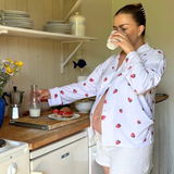 Strawberry pyjamas shirt - white