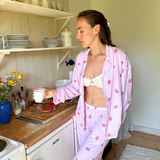 Strawberry pyjamas shirt - pink