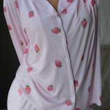 Strawberry pyjamas shirt - pink