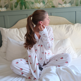 Strawberry pyjamas shirt - white