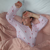 Strawberry pyjamas shirt - pink