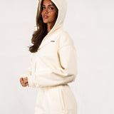 Move Cropped Zip Hoodie - Cream