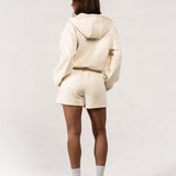 Move Cropped Zip Hoodie - Cream