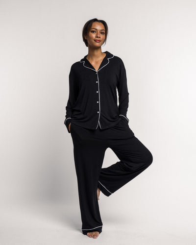 Lounge pyjamas pants - black