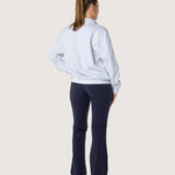 Oversized Polo Sweatshirt - Grey Melange