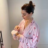Strawberry pyjamas shirt - pink
