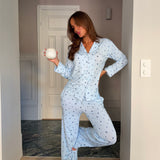 Bloom pyjamas pants - blue