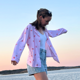 Strawberry pyjamas shirt - pink
